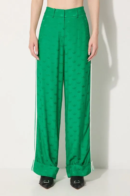 adidas Originals trousers Jaquard Pant women's green color IX0943