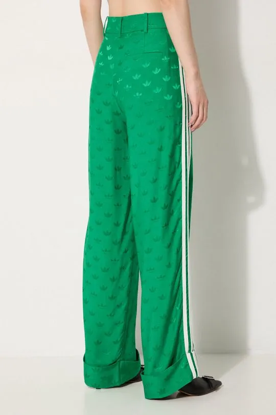 adidas Originals trousers Jaquard Pant women's green color IX0943