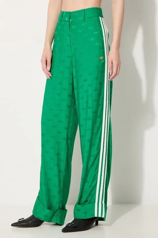 adidas Originals trousers Jaquard Pant women's green color IX0943