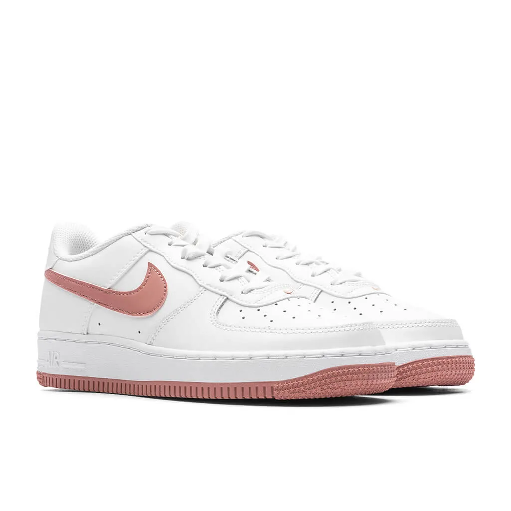 Air Force 1 (GS) - Summit White/Red Stardust/White