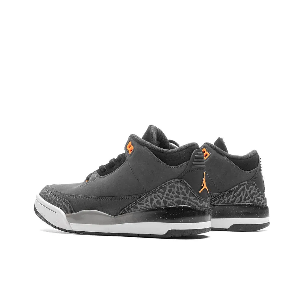 Air Jordan 3 Retro (PS) 'Fear' - Night Stadium/Total Orange/Black