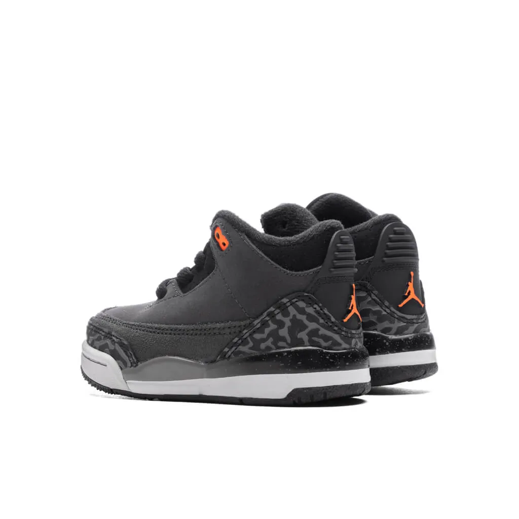 Air Jordan 3 Retro (TD) 'Fear' - Night Stadium/Total Orange/Black