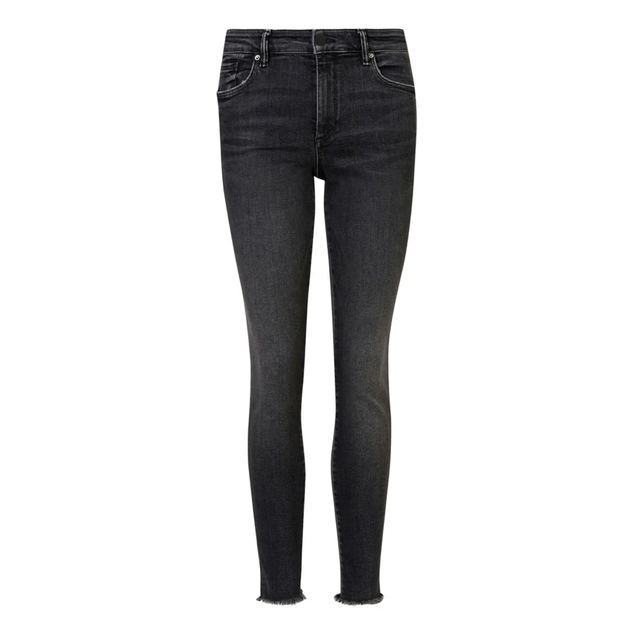 ALLSAINTS Miller Mid-Rise Push Up Skinny Jeans - Black