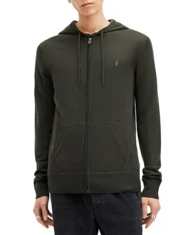 Allsaints Mode Merino Wool Slim Fit Full Zip Hoodie