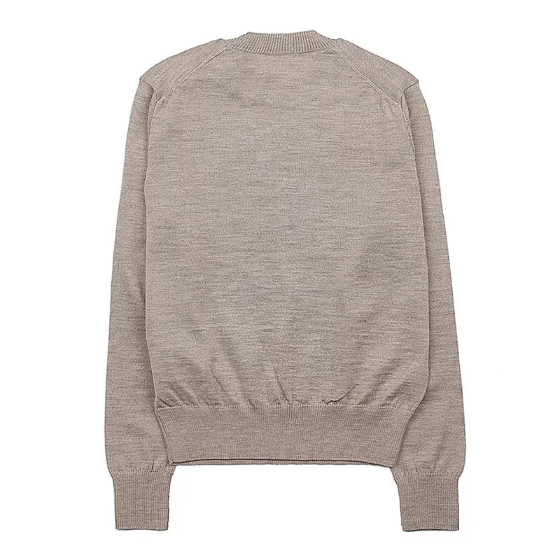 AMI PARIS  |Crew Neck Pullovers Heart Wool Street Style Long Sleeves