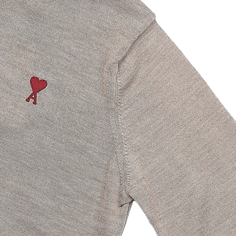 AMI PARIS  |Crew Neck Pullovers Heart Wool Street Style Long Sleeves