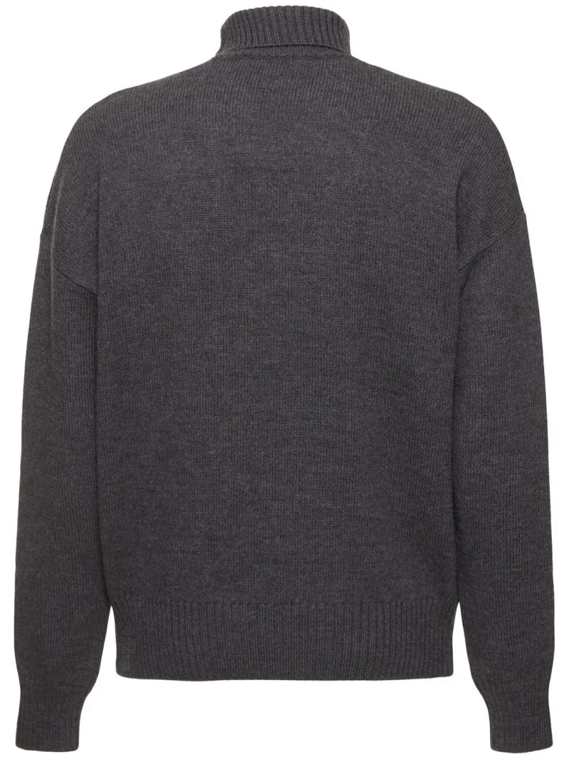 AMI PARIS  |Wool Long Sleeves Designers Sweaters