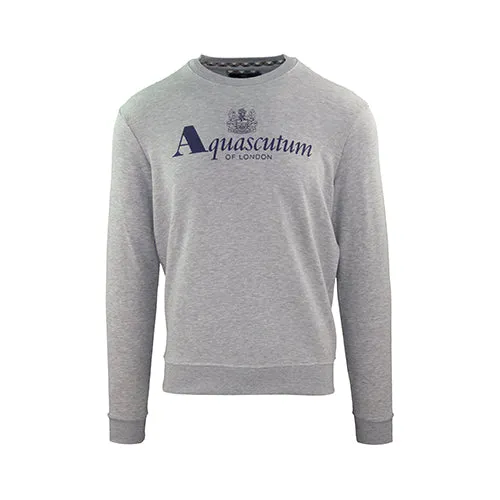 Aquascutum Mens Sweater with Logo Design in Grey