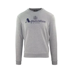 Aquascutum Mens Sweater with Logo Design in Grey