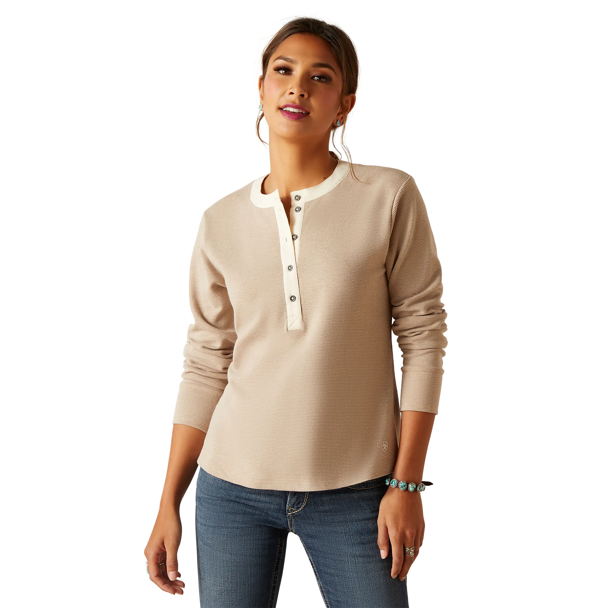 Ariat Womens Prairie Henley Long Sleeve Shirt