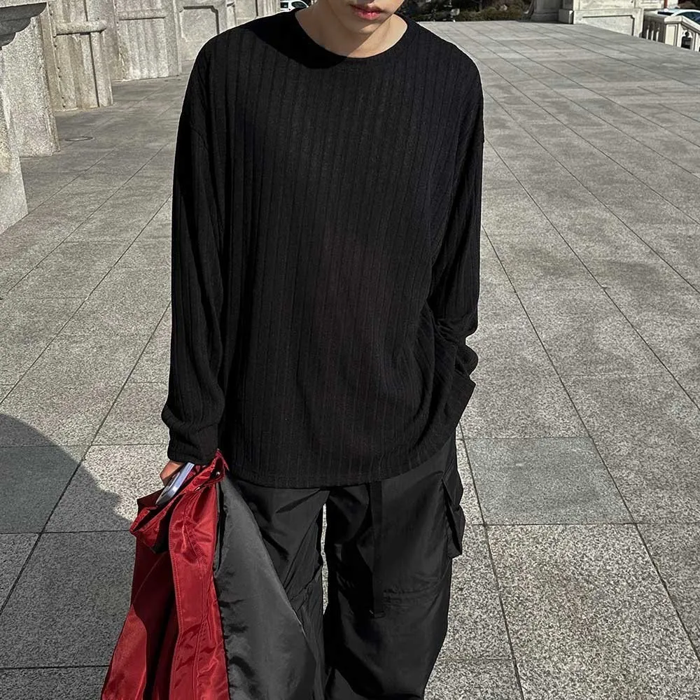 ASCLO  |Crew Neck Pullovers Unisex Street Style Long Sleeves Plain