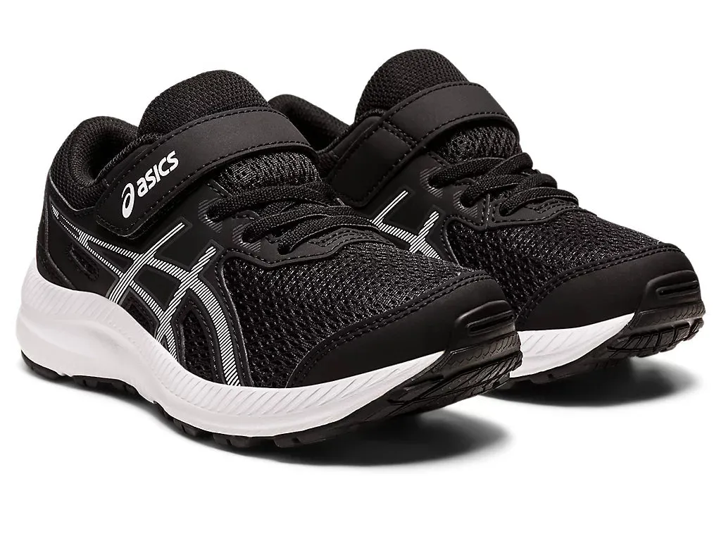 ASICS KIDS CONTEND 8 BLACK/WHITE SHOES