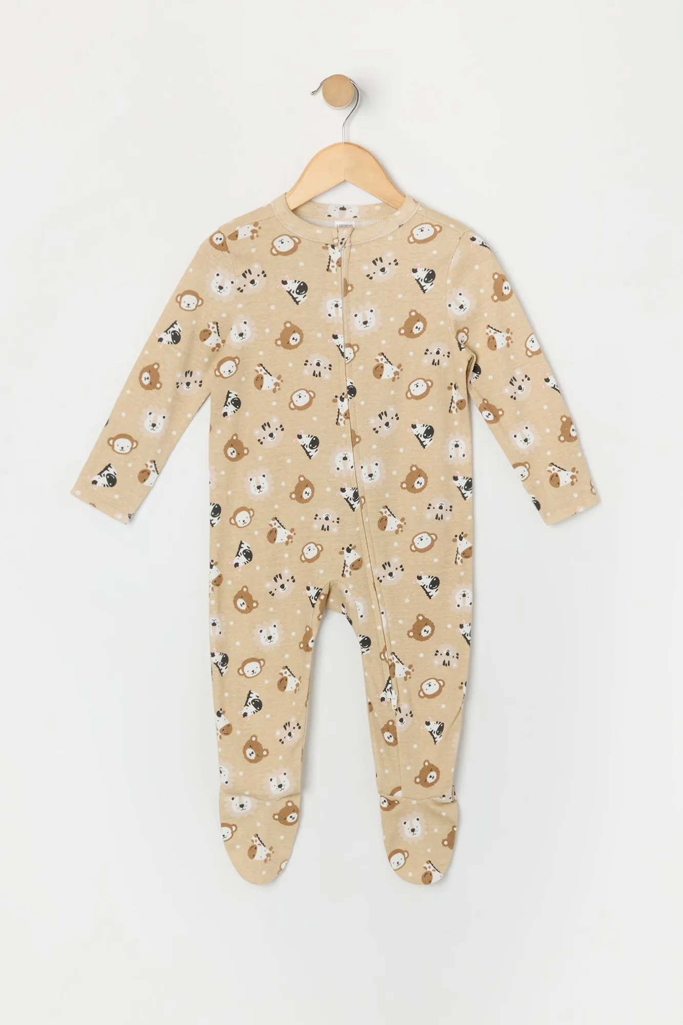 Baby Animal Print Footed One Piece Pajama (2 Pack)