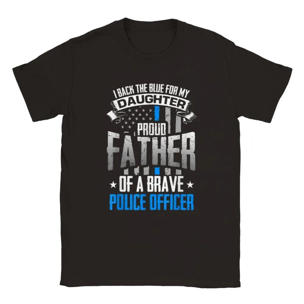 Back The Blue For My Daughter Proud Father of Police Officer T-Shirt