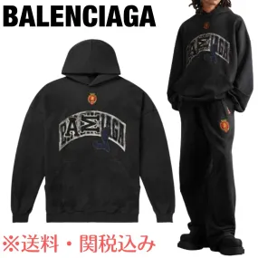 BALENCIAGA  |Pullovers Unisex Street Style Long Sleeves Cotton Oversized