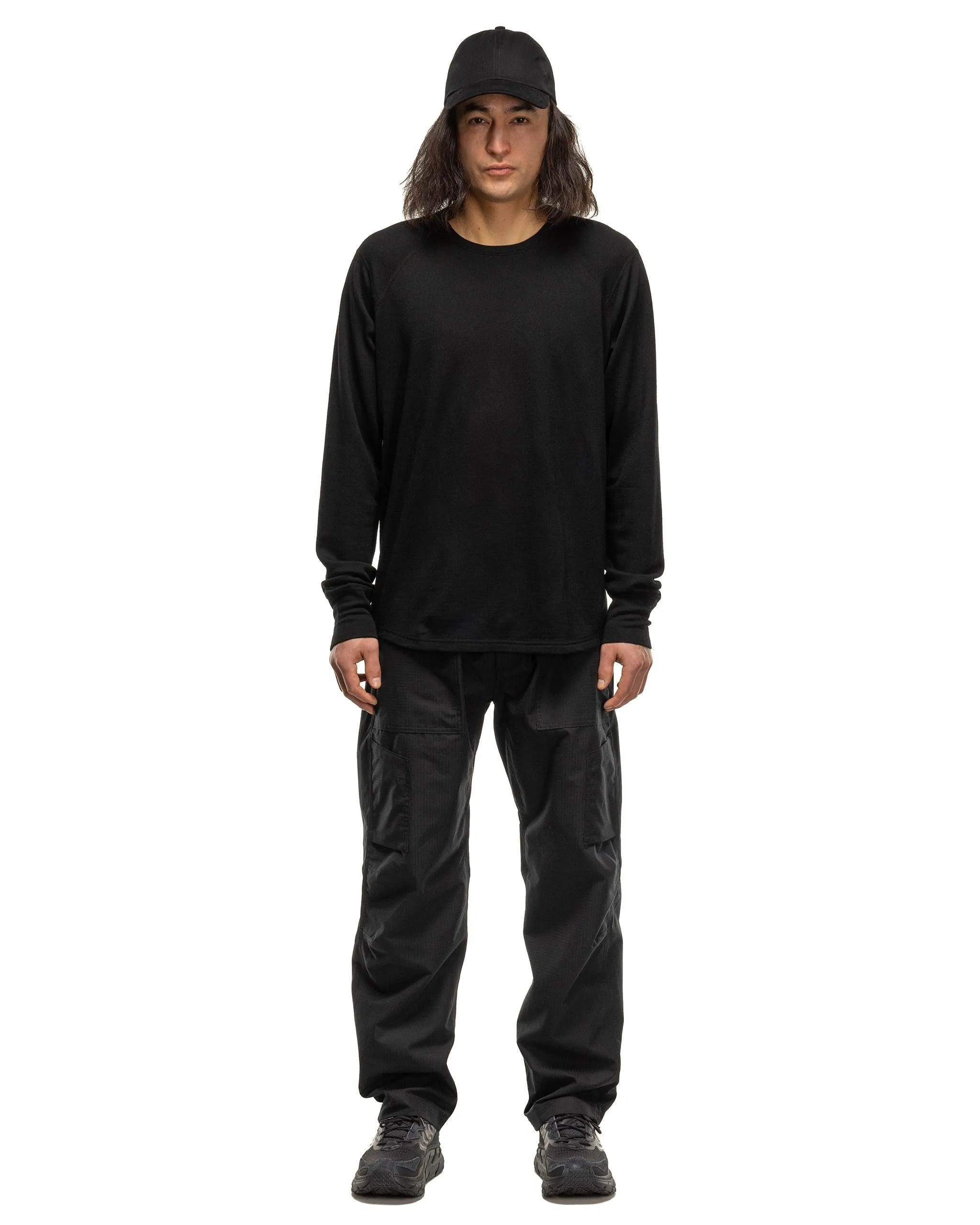 Base Crewneck - Merino Wool Terry Black