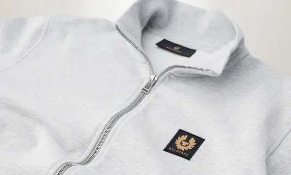 BELSTAFF  |Long Sleeves Plain Cotton Logo Sweatshirts