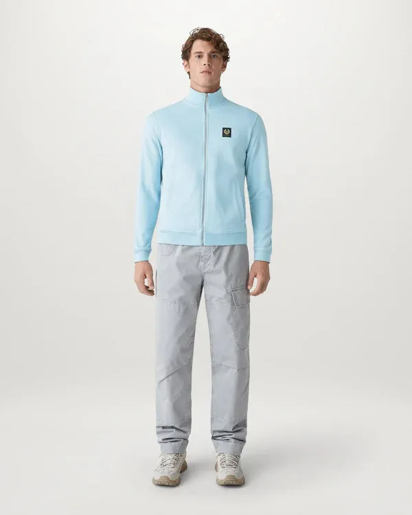 BELSTAFF  |Long Sleeves Plain Cotton Logo Sweatshirts