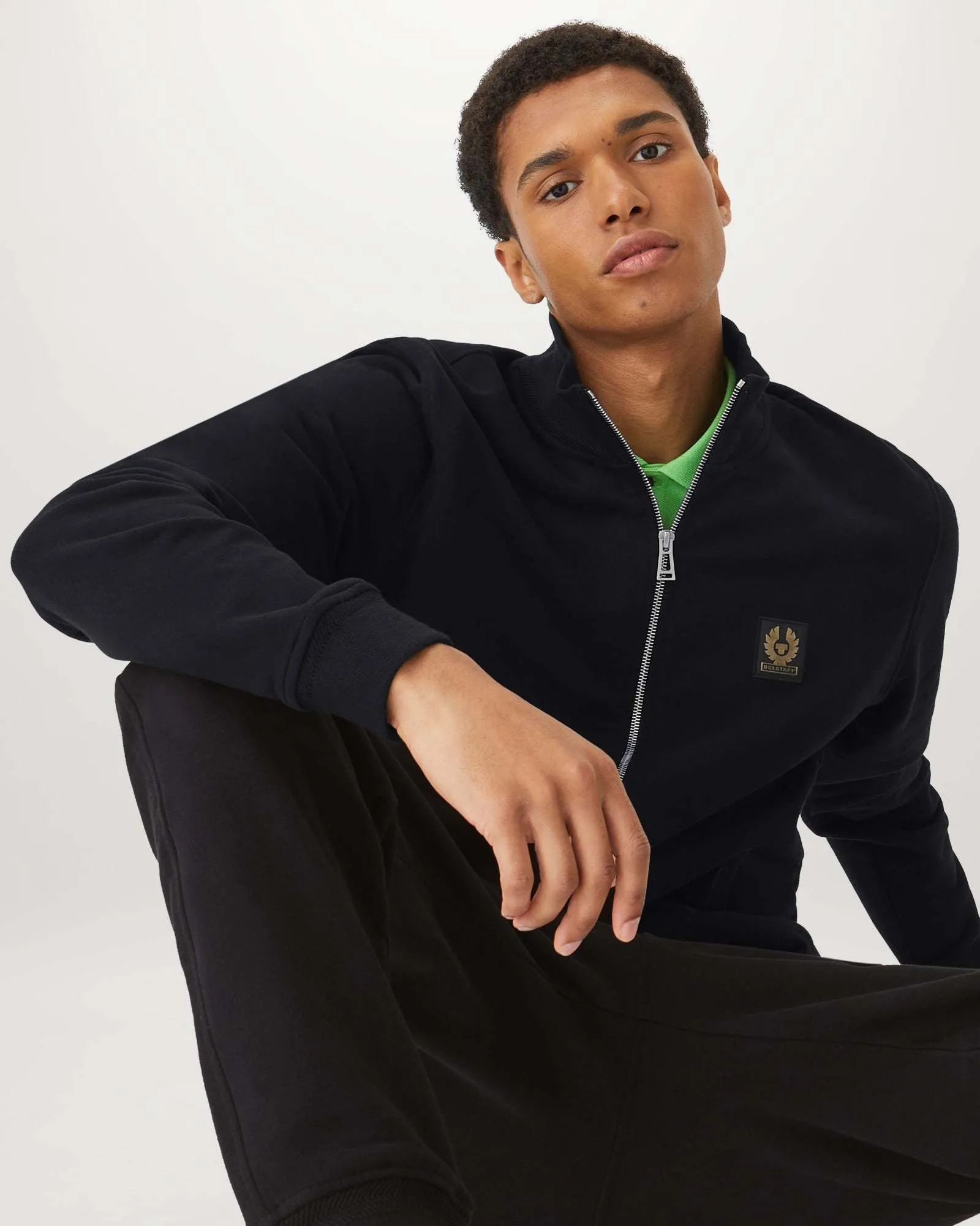 BELSTAFF  |Long Sleeves Plain Cotton Logo Sweatshirts