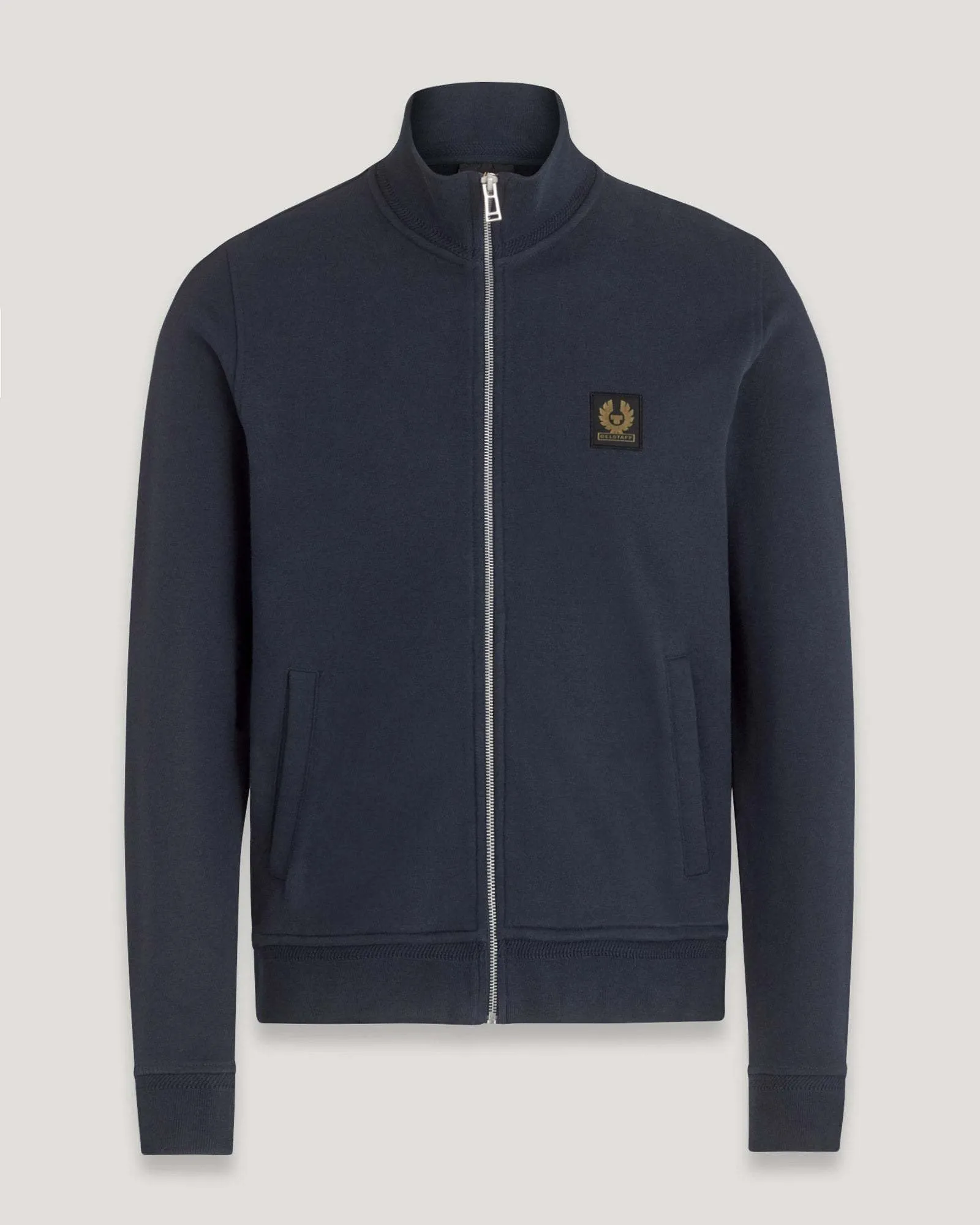 BELSTAFF  |Long Sleeves Plain Cotton Logo Sweatshirts