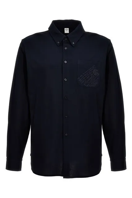 Berluti  |Pique Shirt With Scritto Pocket