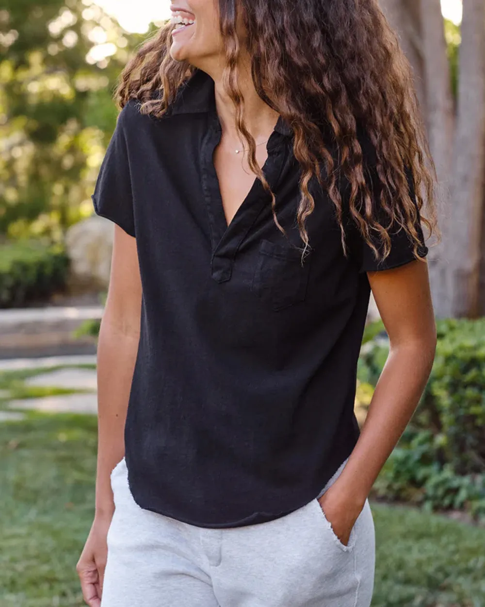 Black Charlotte Perfect Polo