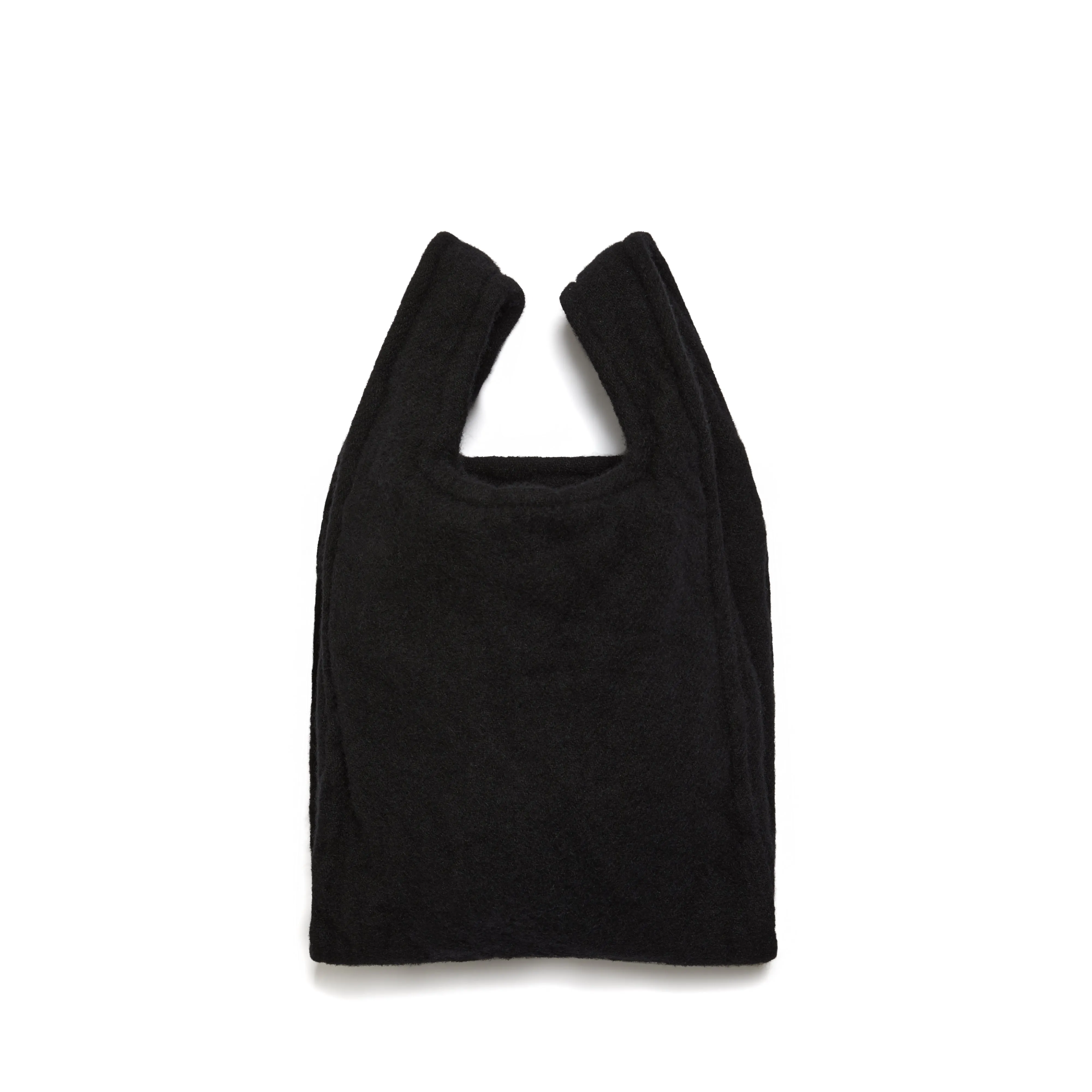 BLACK Comme des Garçons Wool Tote Bag  Black