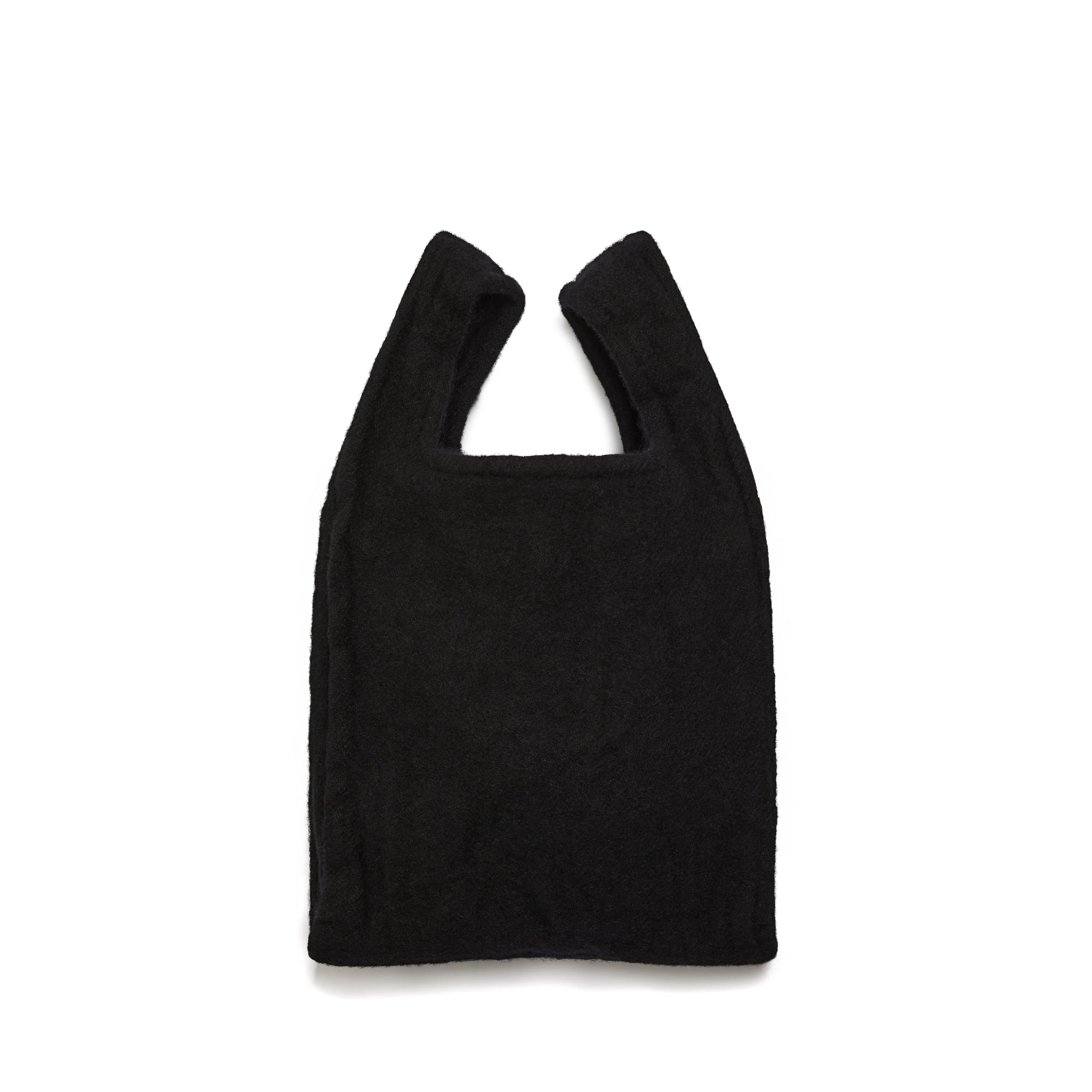 BLACK Comme des Garçons Wool Tote Bag  Black