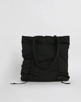 Black Ruched Detail Nylon Tote Bag | Simply Be