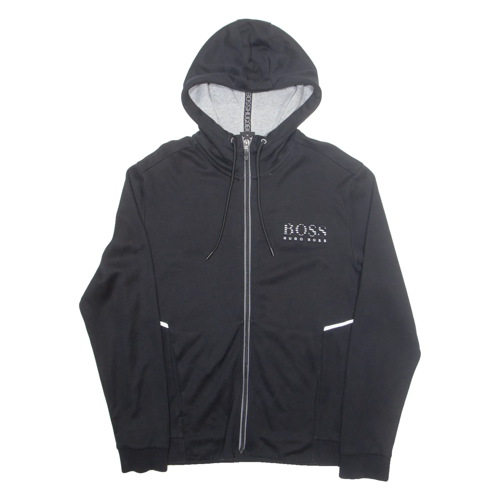 BOSS Mens Black Hoodie Full Zip M