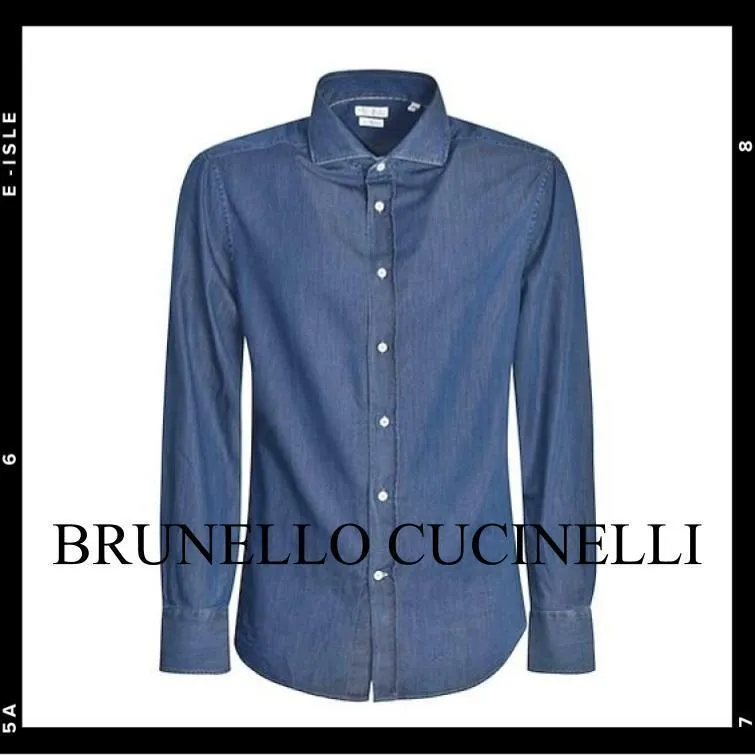 BRUNELLO CUCINELLI  |Long Sleeves Plain Cotton Shirts