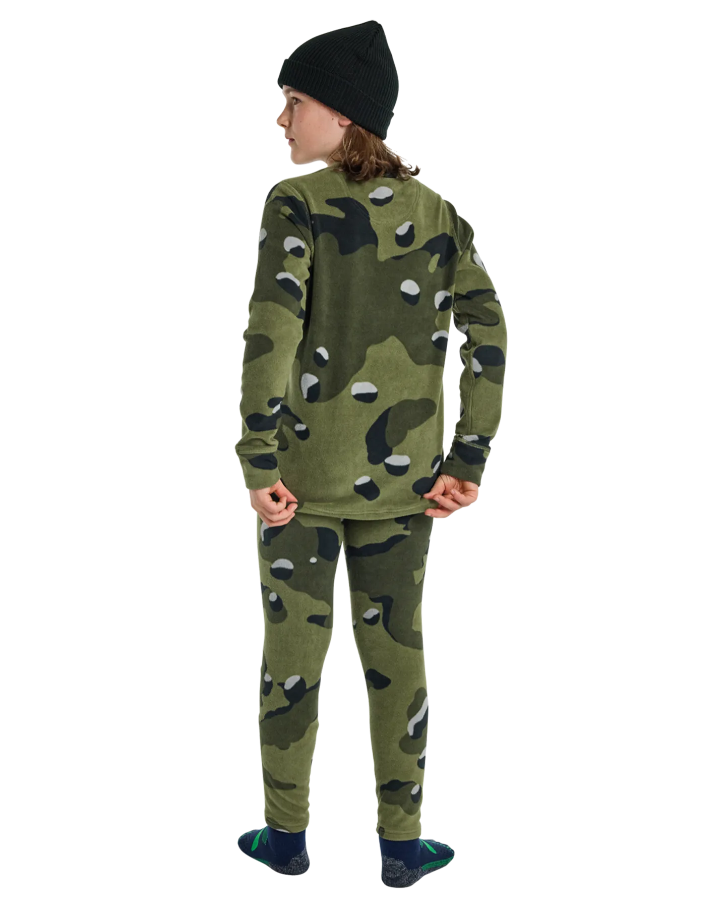 Burton Kids' Fleece Base Layer Set - Forest Moss Cookie Camo