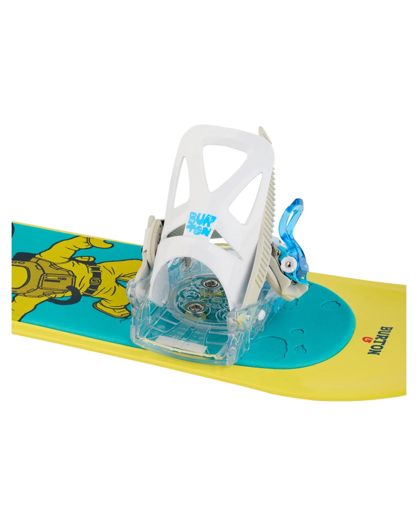 Burton Kids' Mini Grom Disc Snowboard Bindings - White