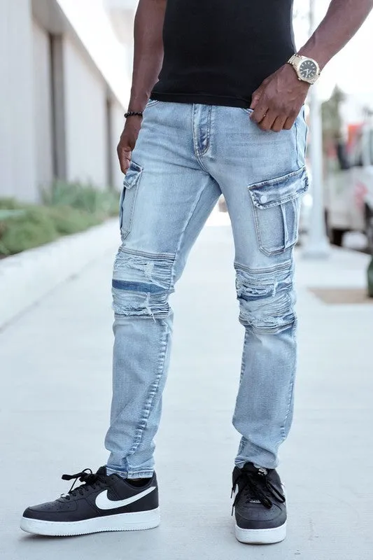 Cargo Denim Jeans