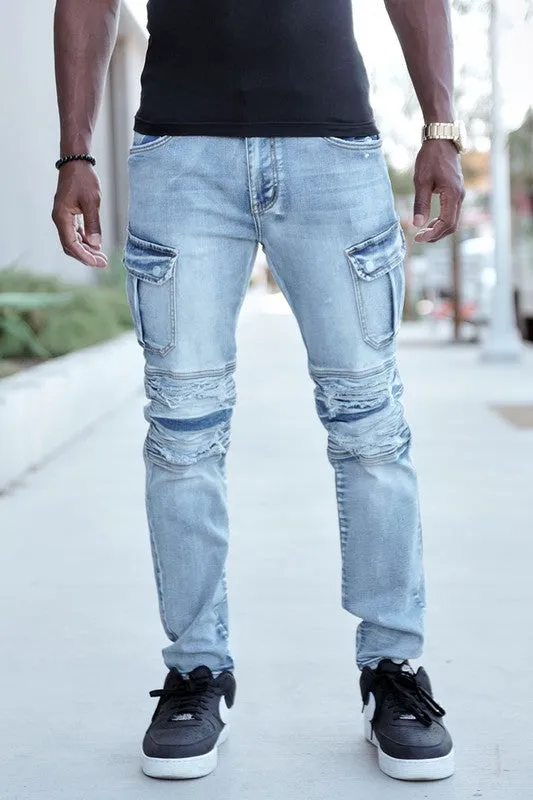 Cargo Denim Jeans