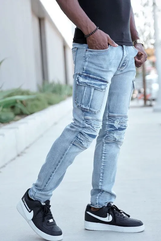 Cargo Denim Jeans