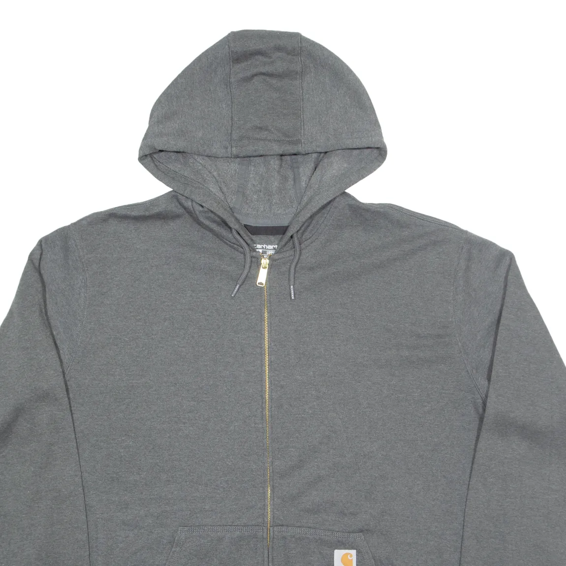 CARHARTT Loose Fit Mens Grey Hoodie Full Zip 2XL