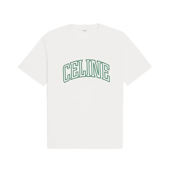 CELINE  |Crew Neck Pullovers Unisex Street Style Cotton Short Sleeves