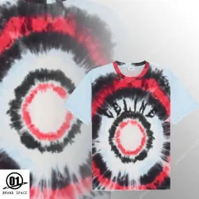 CELINE  |Crew Neck Pullovers Unisex Street Style Tie-dye Cotton