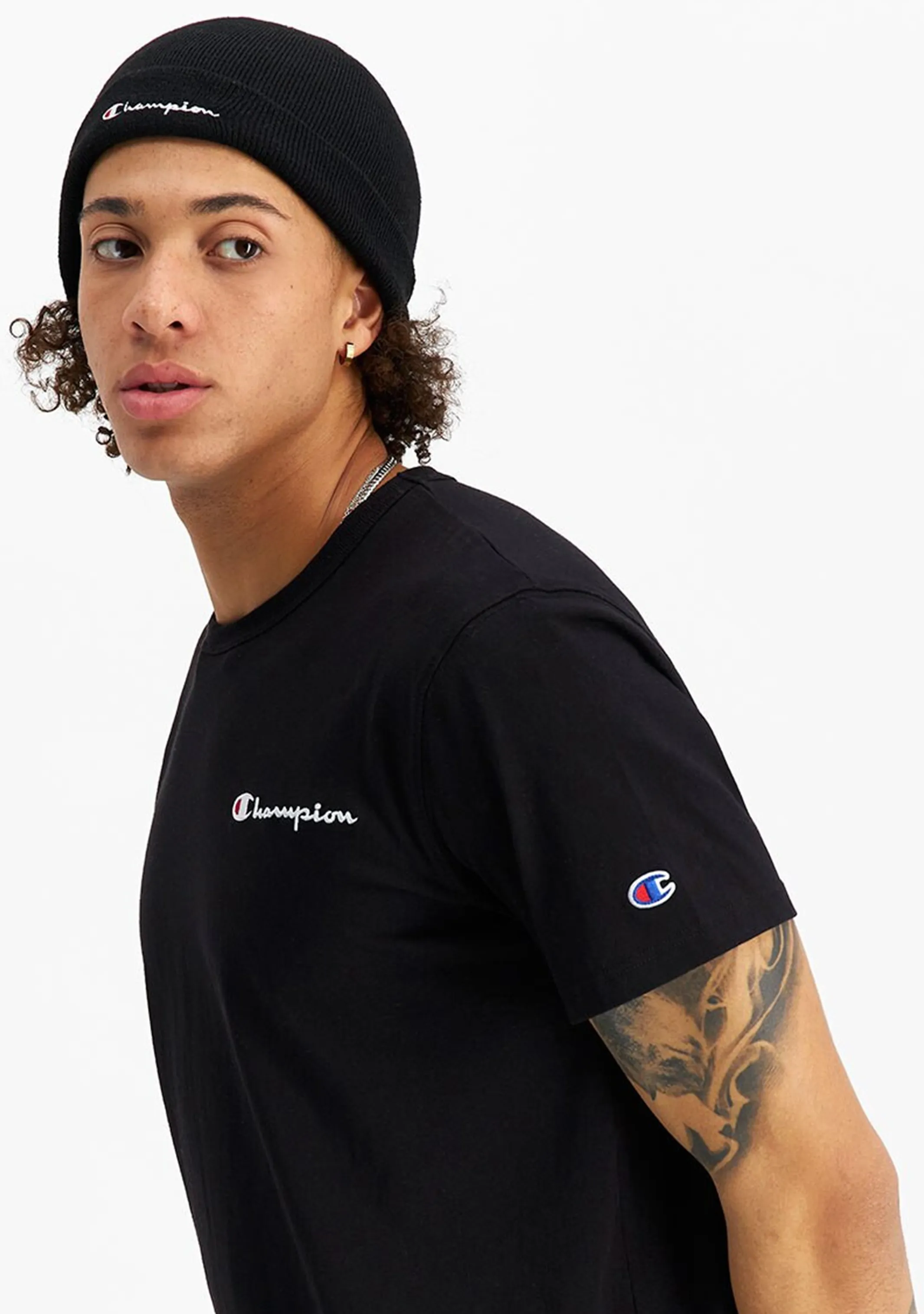 Champion Unisex Active Script Beanie  ZYR8N BLACK