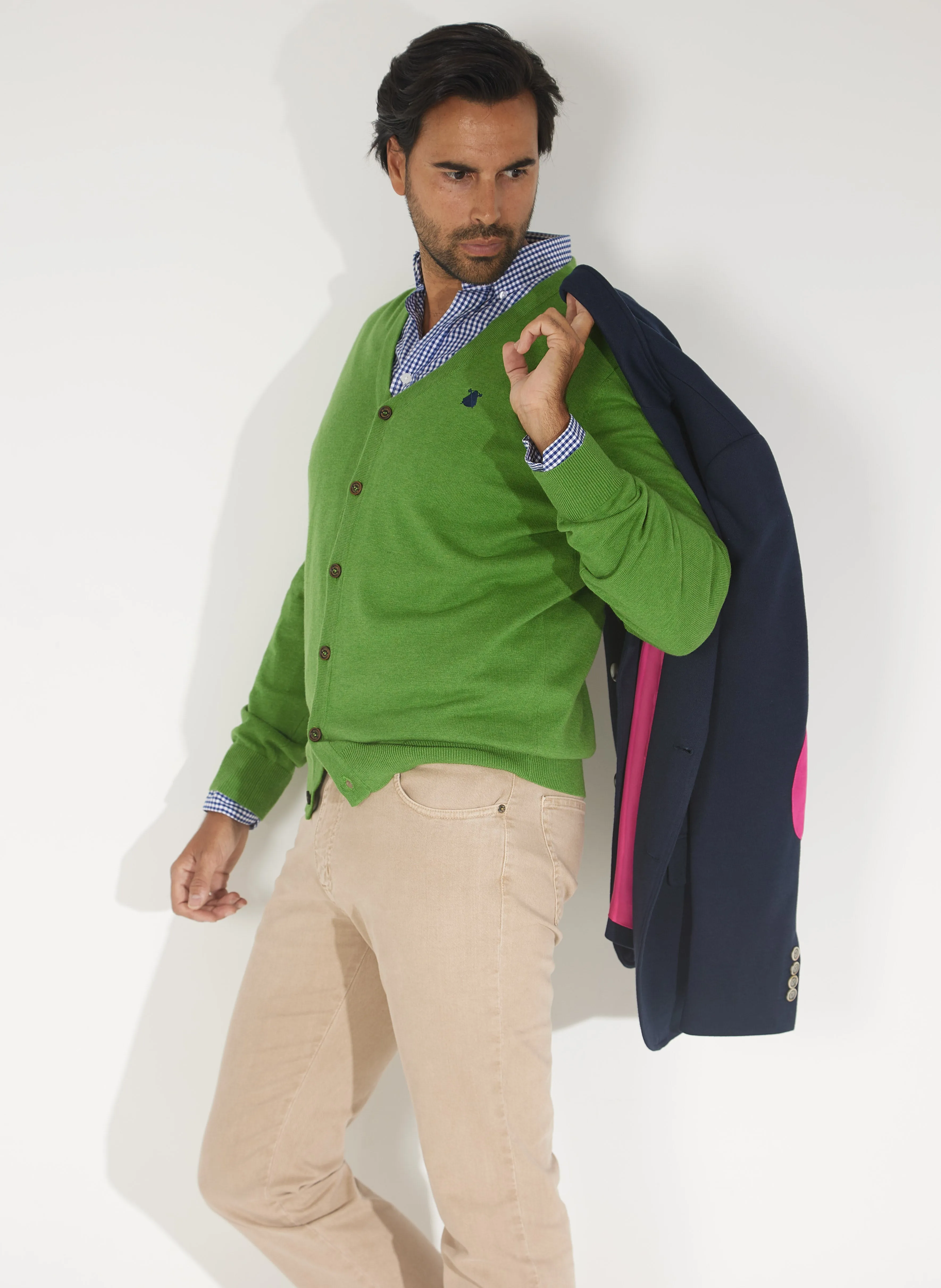 Chaqueta o Cardigan Botones Verde Hombre