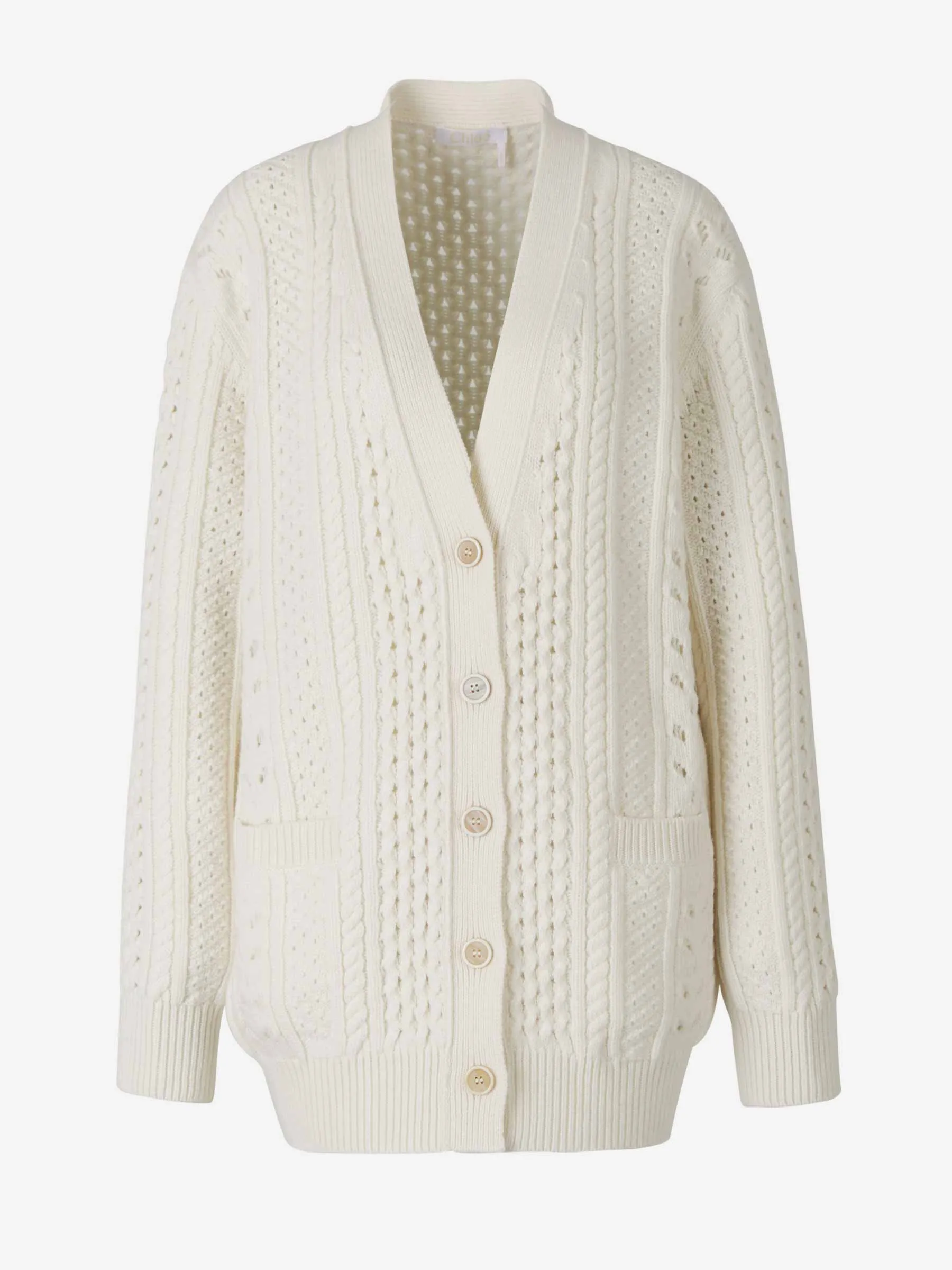 Chloé V-Neck Long-Sleeved Cardigan