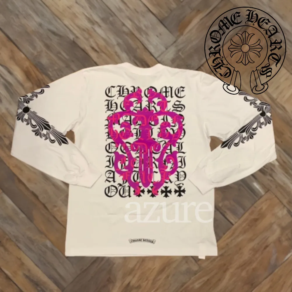 CHROME HEARTS  |Crew Neck Pullovers Unisex Street Style Long Sleeves Plain