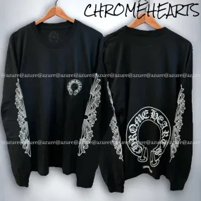 CHROME HEARTS  |Pullovers Unisex Street Style U-Neck Long Sleeves