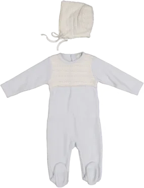 CJ26052 FOOTIE/BONNET-Ltbl/Ivory