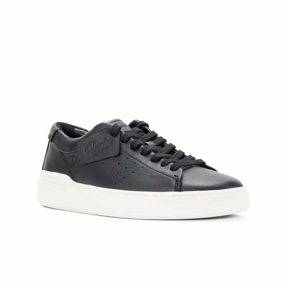 Clarks Craft Swift Trainers Black Leather Sneaker 26176129