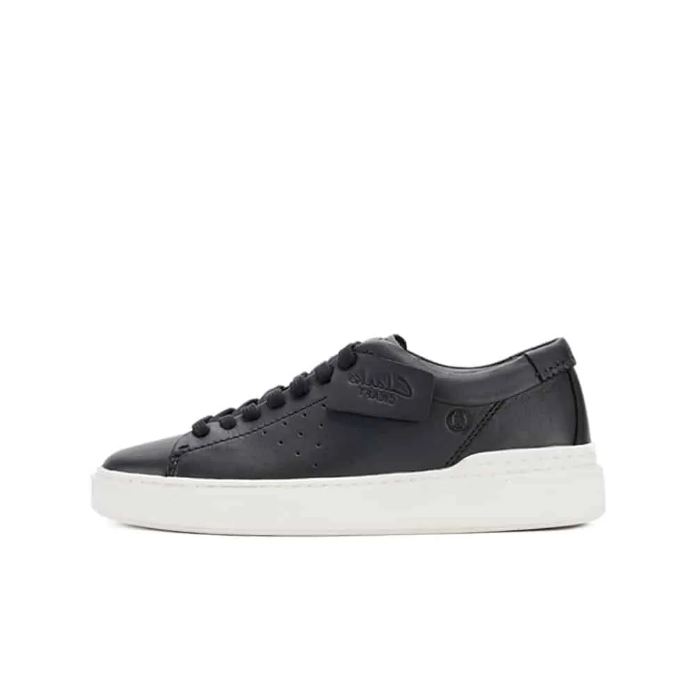 Clarks Craft Swift Trainers Black Leather Sneaker 26176129