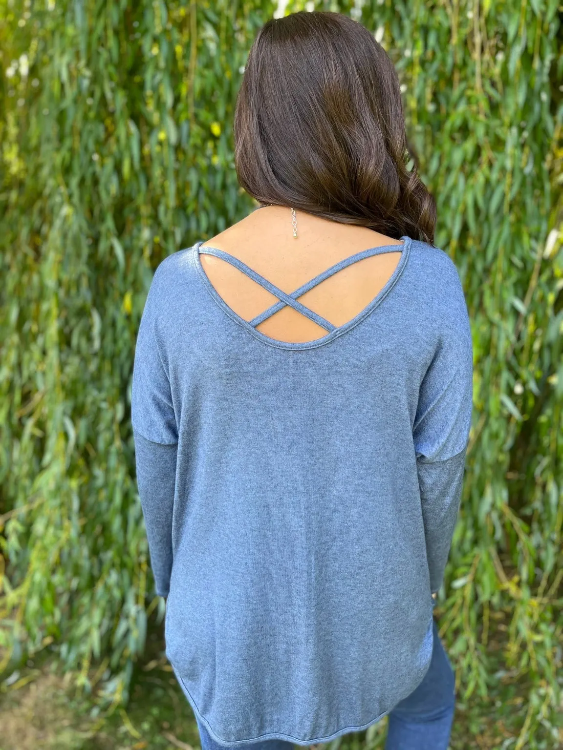 Cross Back Knit Top Loran