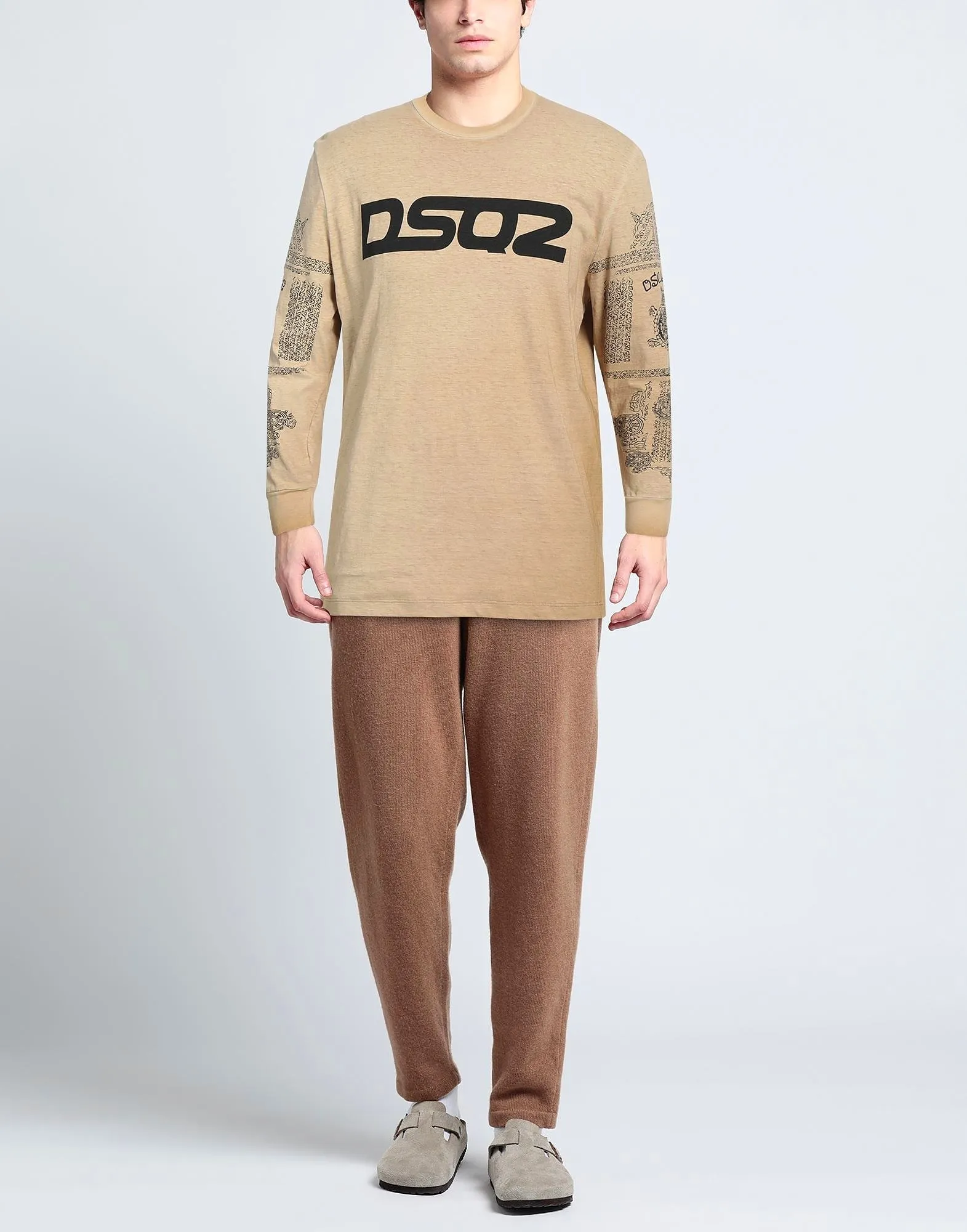 D SQUARED2  |Crew Neck Pullovers Unisex Street Style Long Sleeves Plain