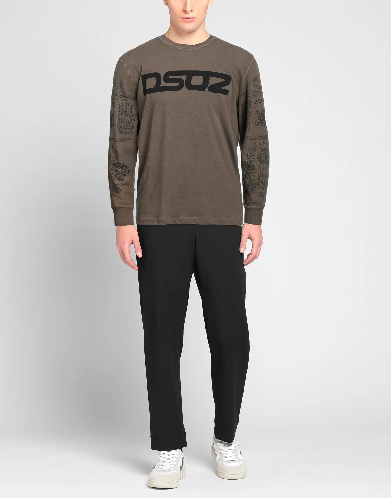 D SQUARED2  |Crew Neck Pullovers Unisex Street Style Long Sleeves Plain